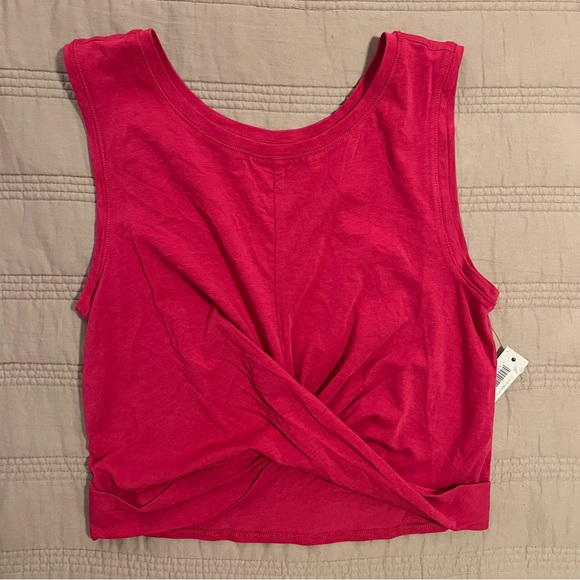 Core 10 Tops - Core 10 Fuchsia Twist Front Tank Top